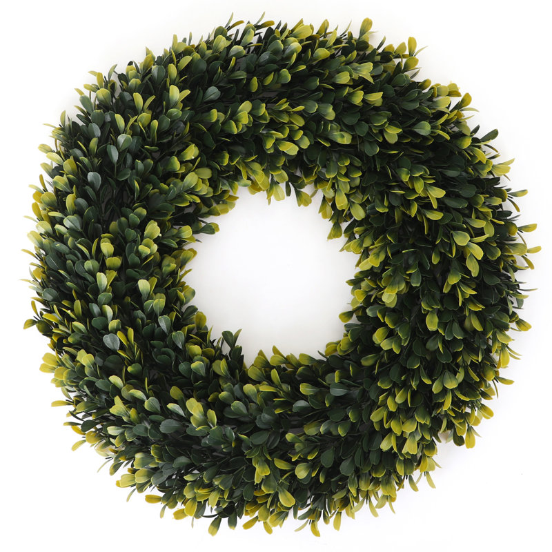 Couronne de verdure de porte d'entrée, H 3 po x l 19 po x P 19 po, 2 pcs