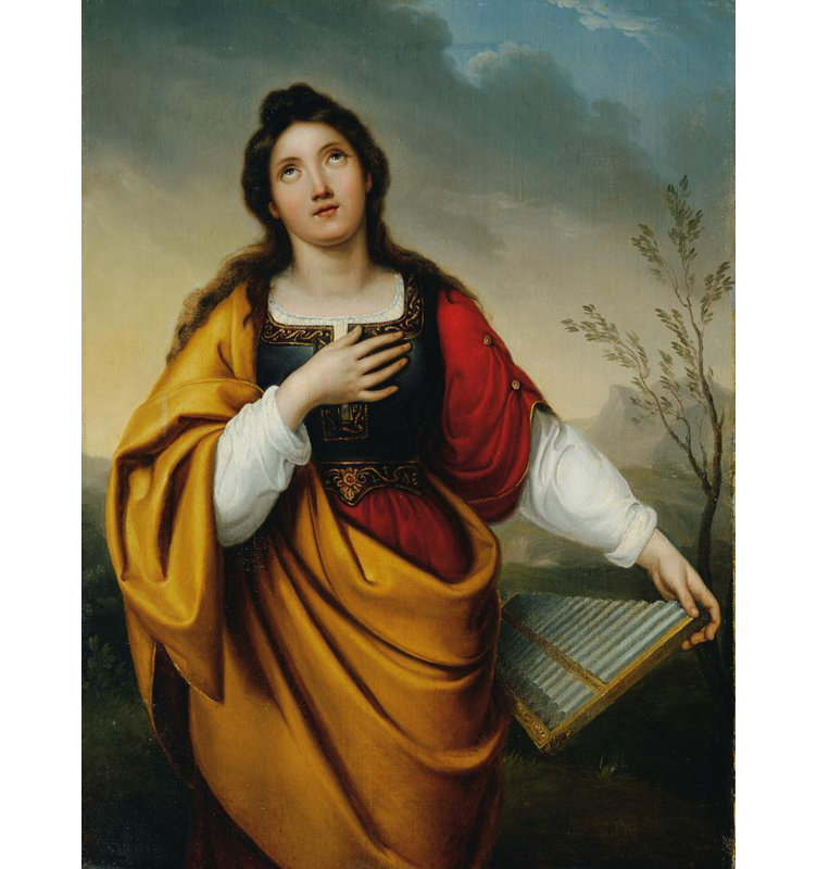 "St. Cecilia" par MuseumPrints - Art mural sur toile tendue avec châssis, H 40 po x l 28 po