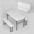 Picnic Table Set With 2 Benches