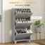 Armoire à chaussures moderne avec 3 tiroirs rabattables pour 12 paires de chaussures-1242061551