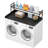 Washer Dryer Countertop With Adjustable Shelf, Splice Type, 54" X 27.5" Melamine Cover For The Top With Edge Rails, Towel Rack, 8 Hooks, Laundry Room Storage And Organization-109102377