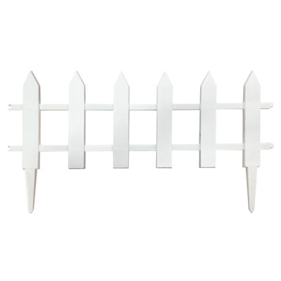 12 in. x 23 in. Vinyl Picket Garden Fence