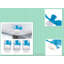 Lampe de ventilateur de plafond réversible de 22 pouces de style créatif simple avec trois couleurs réglables et trois vitesses de vent (bleu).-2032991649