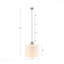 Luminaire suspendu en métal Pacific, abat-jour tambour