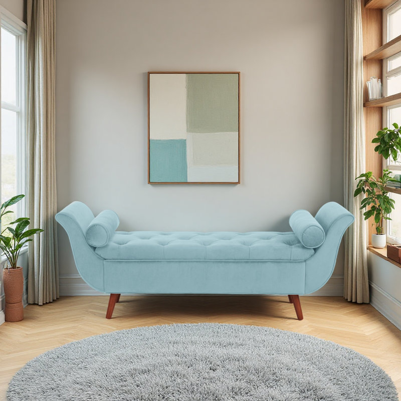 Banc de rangement Villance, Bleu