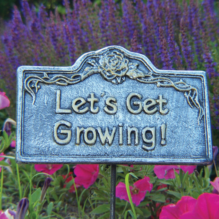 Panneau Wentzel «Let Get Growing», Étain antique