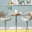Bauder Glass Top Metal Base Dining Table-15848409