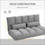 Canapé convertible paresseux HOMcom - Canapé-lit pliant avec coussins | Polyester | Gris clair-1885603786