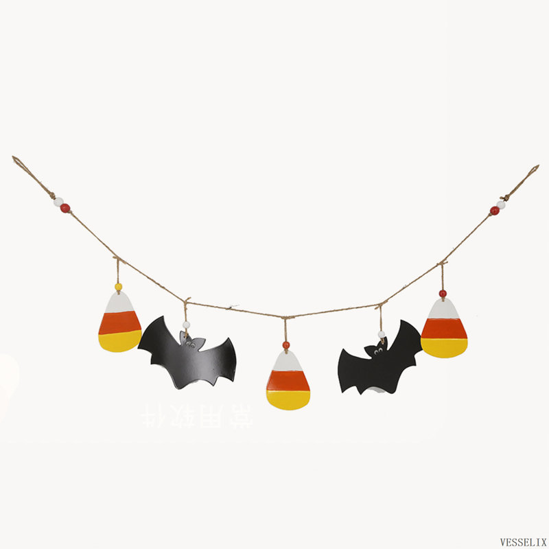 Ensemble de 2 guirlandes d'Halloween, 47,5 x 7 pouces pour décoration murale des Fêtes