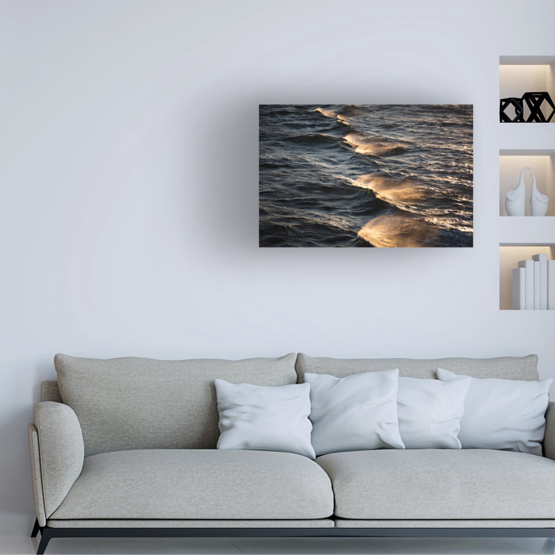 Art sur toile «vagues marines», H 12 po x l 19 po