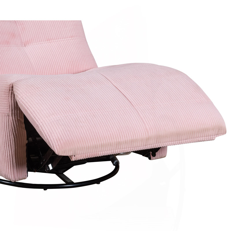 Fauteuil inclinable et pivotant en velours côtelé de 31 po Georgena