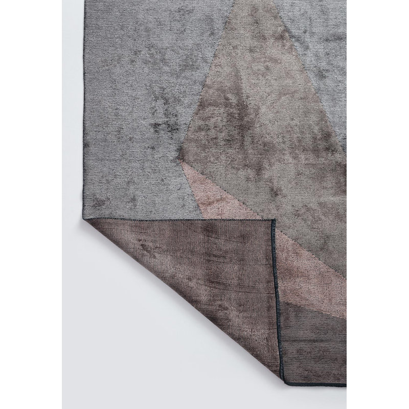 Modern Abstract Triangle Geo Puzzle, Rectangle 6'7" x 8'3"