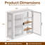 Tempered Glass Display Wall Storage Cabinet,Bathroom Wall Cabinet-392169560