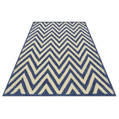 Ziggy Chevron Wool Hand Woven Area Rug