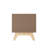 18.89 In. White And Natural Oak Rectangle Wood End Table With 2 Drawers
