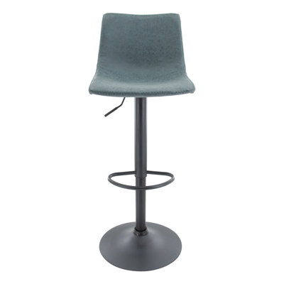 Maximilian Modern Adjustable Swivel Bar Stool – PU Leather Seat with Footrest & Iron Base – 360° Rotation, Counter & Bar Height Chair for Kitchen Island, Home Bar, Pub, Dining Room