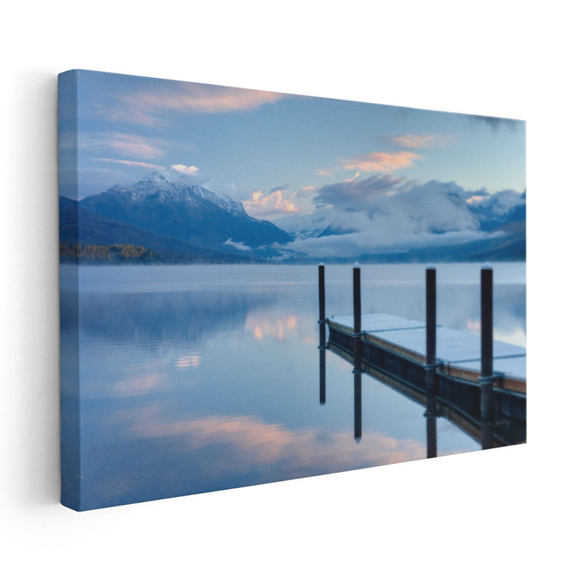 Lake Lake Dock - reproduction d'art sur toile, H 20 po x l 30 po