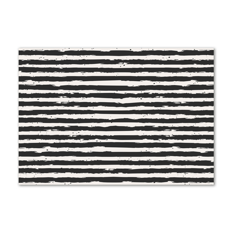 Black And White Stripes - Wrapped Canvas Print