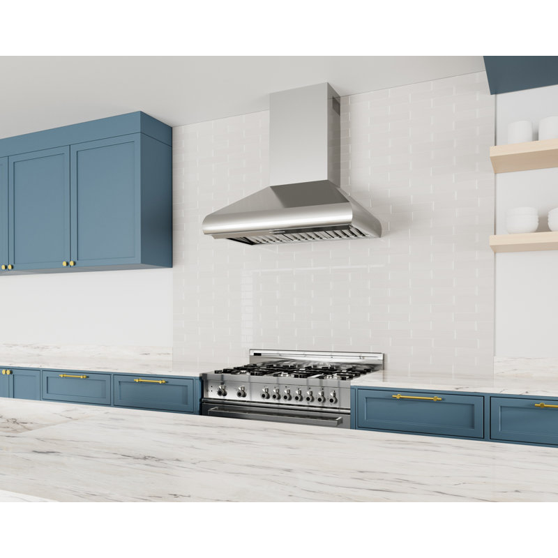 48in Pro Wall Chimney Hood Ss Rounded Lip 600/395 Cfm