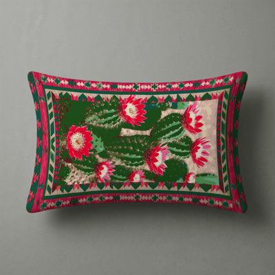 Prickly Pear Southwestern Plants Indoor and Outdoor Pillow