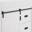 Meuble-lavabo 30 po avec lavabo simple, meuble-lavabo sous-comptoir Farmhouse avec portes de grange coulissantes et 2 tiroirs, meuble-lavabo autoportant, blanc