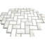 1 in. x 2 in. Herringbone Polished Stone Tile