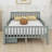 Storage Bed Frame For Kids, Wood Bed With 2 Drawers,Platform Bed With Guardrails On Both Sides For Kids, Girls, Boys-284623385-284623388