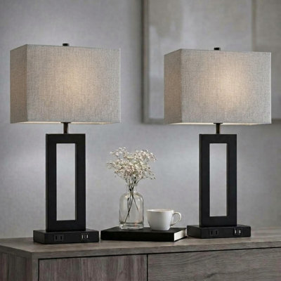 22" Dimmable Touch Control Table Lamp with Dual USB Ports   