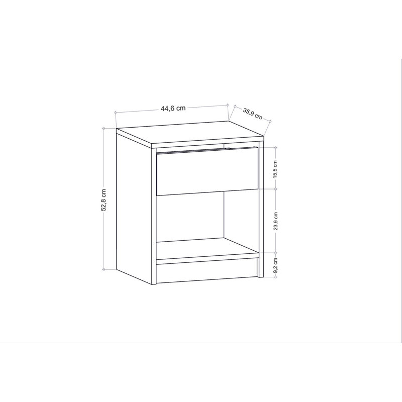 44.6 cm W Bedside Table