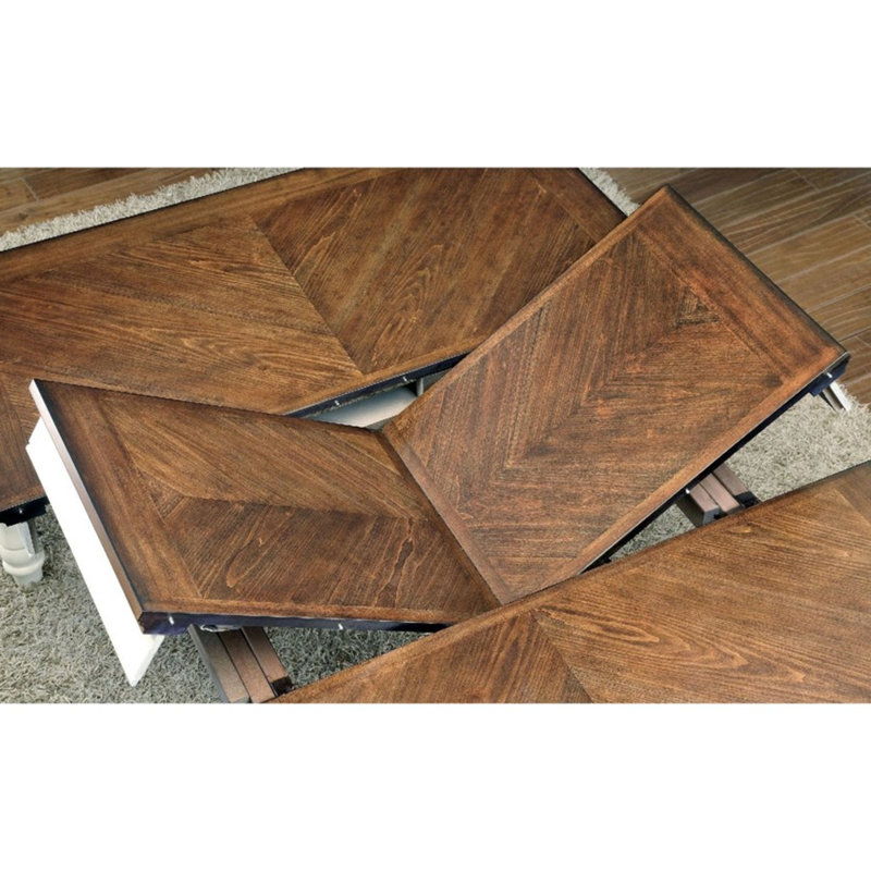 Syreeta 8 - Person Solid Wood Top Four Leg Dining Set, 9