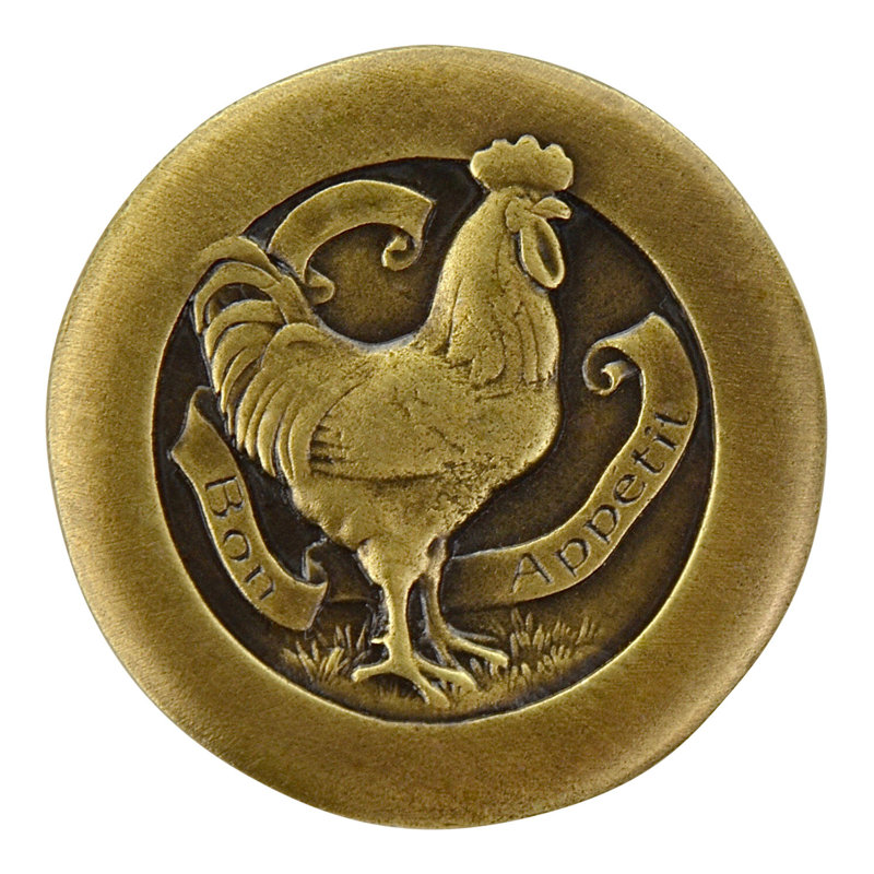 All Creatures Mushroom Knob, Antique Brass