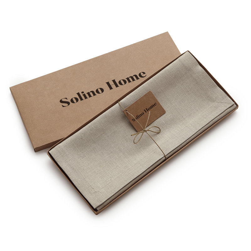 Diana - 100% Pure Linen Table Runner, Natural, 36" x 14"