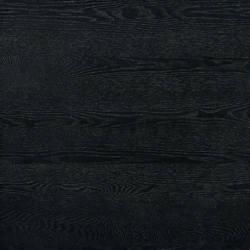 Contemporary Black Finish Dining Table with Unique Shape Tabletop