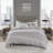 Ensemble d'édredon 100% coton 3 pièces Taupe-1046568758