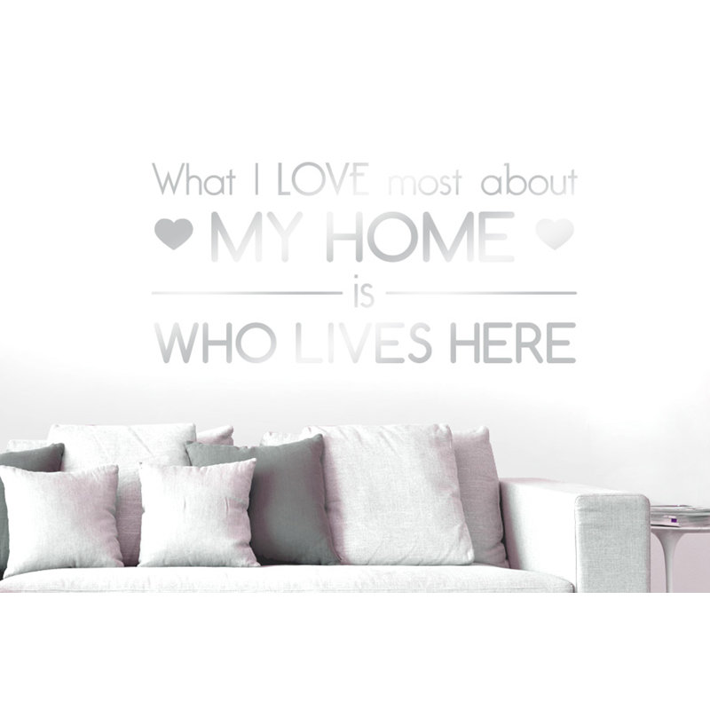 Wall Decal, Shiny Silver, Large