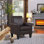 Fauteuil rembourré en similicuir de 29 po Alrun