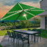 Parasol rectangulaire en porte-à-faux éclairé 138 po x 108 po Rositta