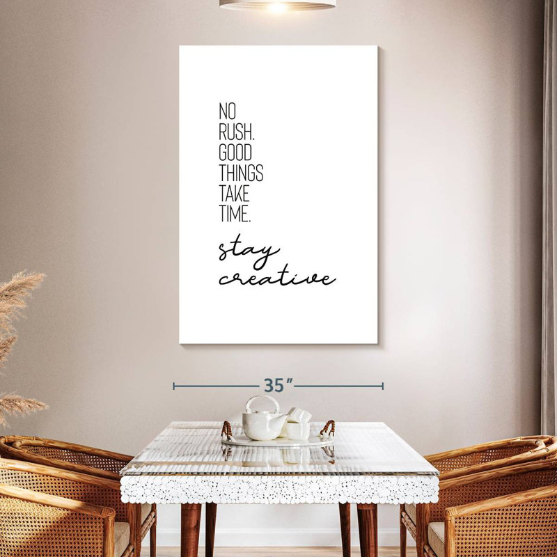 Tergel Time Stay Creative, 51" H x 34" W