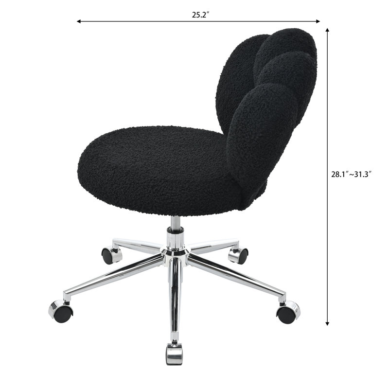 Chaise de bureau Teddy, Noir