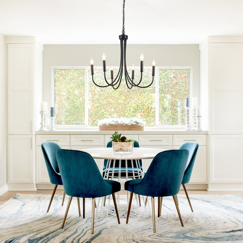 Burstyn 6 - Light Dimmable Candle Style Classic / Traditional Empire Modern Farmhouse Chandelier for Living Room kitchen Island Foyer