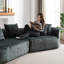 Canapé modulaire de conception moderne - Chenille 4 de 114 po avec siège spacieux, excellent soutien, 4 coussins pour le revêtement de la chambre à coucher 4, coussins extra profonds et larges, combinaison pour la maison-802233689
