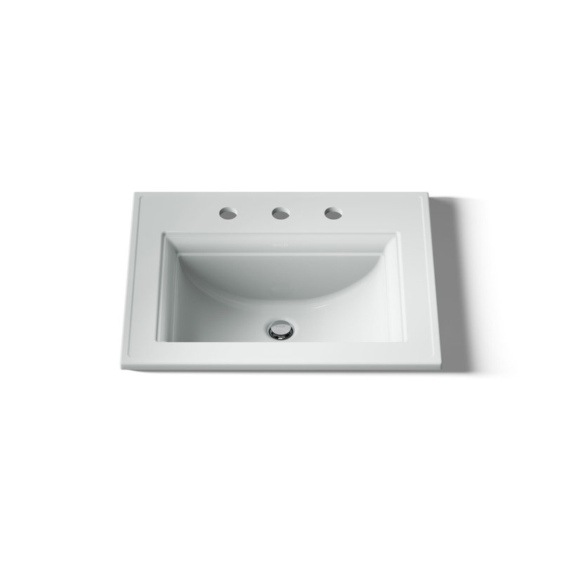 Memoirs® Stately Drop-in Bathroom Sink, 4" Centers, Ice Gray
