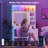 Fluted Vanity Desk With Mirror, Sync Music Led Lights, Power Outlet, Wooden Makeup Vanitys With Glass Cabinet, Glass Top, 4 Shelves, 5 Drawers Dressing Table For Bedroom Girls, Women-419905714