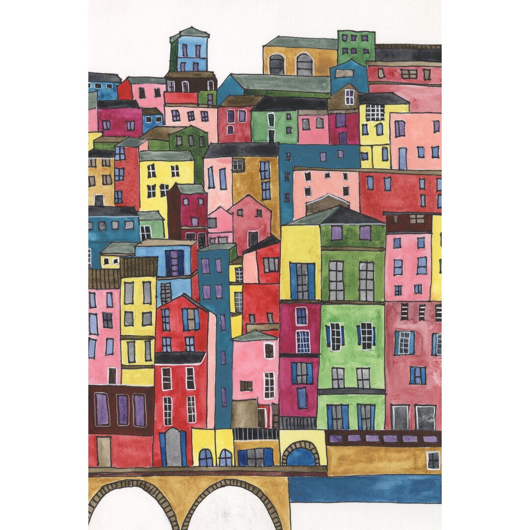 Leinwandbild Colourful City II von Regina Moore