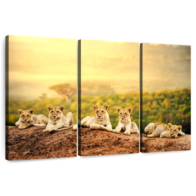 Young Lions, 42" H x 65" W