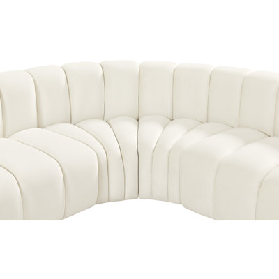 Hridaan Upholstered Curved Sectional Reversible