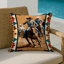 Coussin décoratif intérieur et extérieur d'inspiration rustique en cuir style cow-boy Southwestern-115084551-115084564