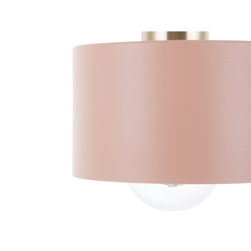 1 - Light Bell Pendant, Gold, Pink