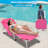 3-In-1 Heavy Duty Tanning Chair With Face Hole Adjustable 5-Position Folding Chaise Lounge Chairs For Outside Portable Lay Flat Beach Lounge Chair For Outdoor Sunbathing Patio Pool Lawn Camping Deck P-1707743059