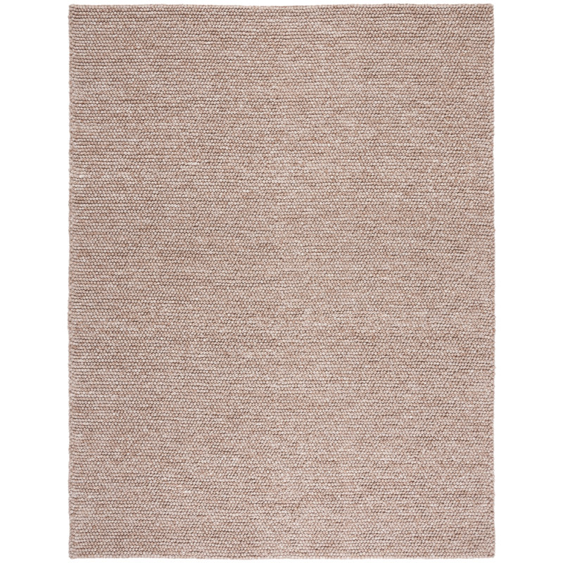Tapis brun fait à la main Elle, Rectangulaire 8 pi x 10 pi